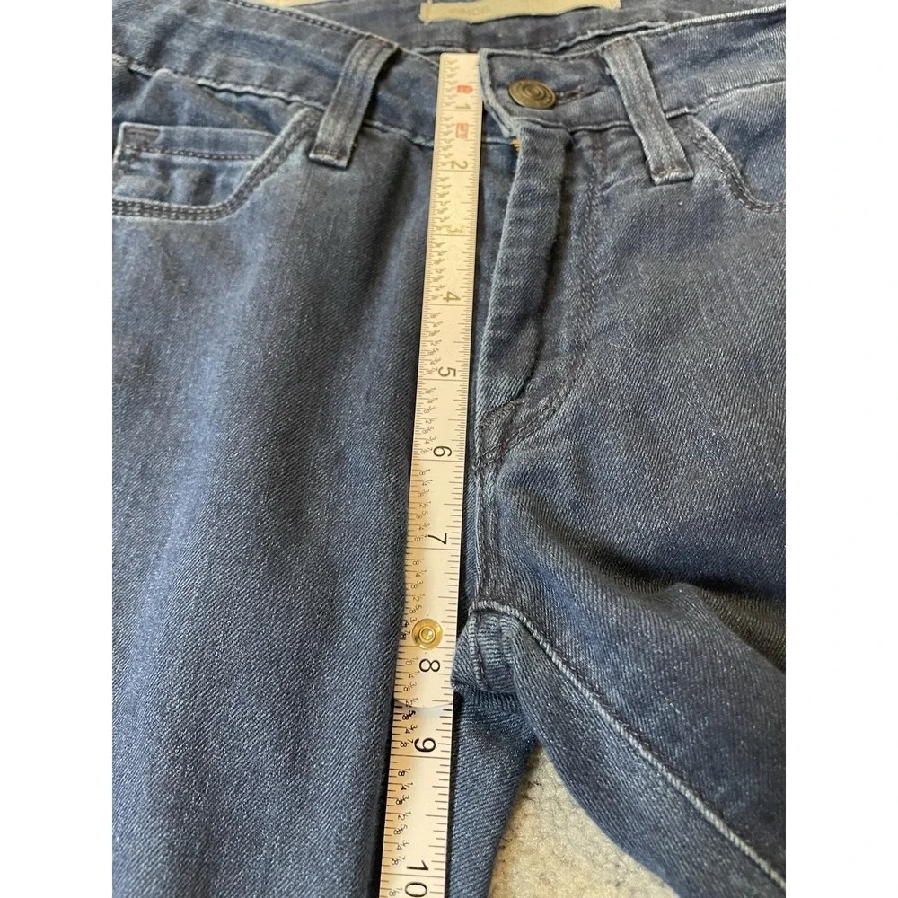 Vince USA Low Rise Skinny Jeans Women's Sz 24 Blue Chambray Slim Fit Rock Grunge